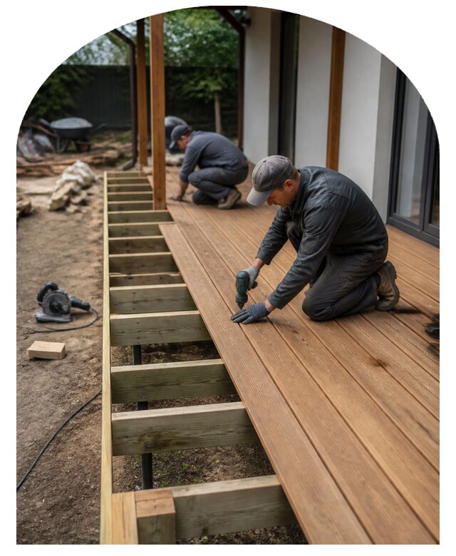 Строительство террасы на загородном участке в Ярославле